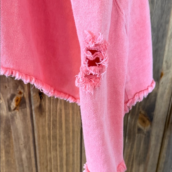 POL Pink Frayed Edge Shirt - Picture 7 of 9